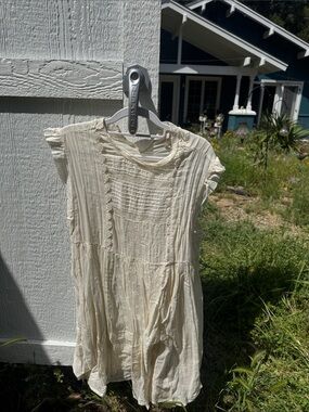 Free People Boho Pintuck Dress in Cream